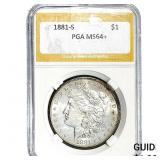1881-S Morgan Silver Dollar PGA MS64+