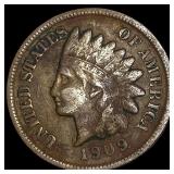 1909-S Indian Head Cent LIGHTLY CIRCULATED