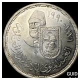 1990 Egypt Silver 5 Pounds UNCIRCULATED