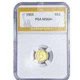 1903 Rare Gold Dollar PGA MS64+