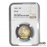 1865 Seated Liberty Half Dollar NGC PF62