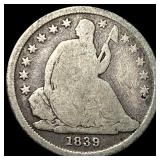 1839-O Silver Seated Liberty Dime NICELY CIRCULATE