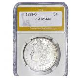 1898-O Morgan Silver Dollar PGA MS64+