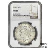1926-D Silver Peace Dollar NGC AU55
