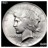 1921 Silver Peace Dollar GEM BU