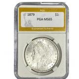 1879 Morgan Silver Dollar PGA MS65
