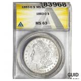 1883-O Morgan Silver Dollar ANACS MS63