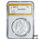 1897-S Morgan Silver Dollar PGA MS63