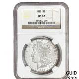 1885 Morgan Silver Dollar NGC MS62