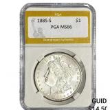 1885-S Morgan Silver Dollar PGA MS66