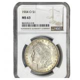 1904-O Morgan Silver Dollar NGC MS63