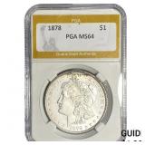1878 Morgan Silver Dollar PGA MS64