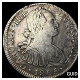 1805 Mexico Silver 8 Reales NEARLY UNCIRCULATED
