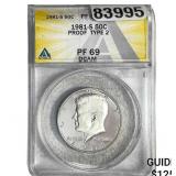1981-S Kennedy Half Dollar ANACS PF69 DCAM