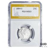 1894-S Barber Quarter PGA MS63