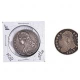 [2 Coins] 1813-1834 Capped Bust Half Dollar