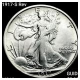 1917-S Rev Walking Liberty Half Dollar CHOICE BU