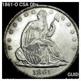 1861-O CSA Obv Seated Liberty Half Dollar CHOICE B