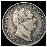 1834 Great Britain Silver 6 Pence - William IV