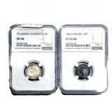 1845-1924 [2] EITC 1/4C & Austailia Silver 6 Pence