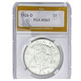 1926-D Silver Peace Dollar PGA MS63