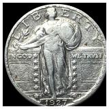 1927-S Silver Standing Liberty Quarter  LIGHTLY C