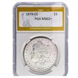 1878-CC Morgan Silver Dollar PGA MS62+