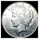 1928-S Silver Peace Dollar CLOSELY UNCIRCULATED
