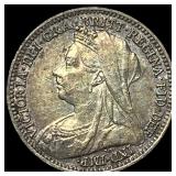 1901 Great Britain Silver Maundy 3 Pence -Victoria