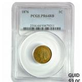 1876 Indian Head Cent PCGS PR64 RB