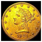 1881 Liberty Head $10 Eagle Gold Coin UNCIRCULATED
