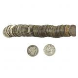 [57 Coins]Mixed Dates Silver Dime Roll