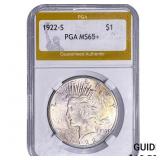 1922-S Silver Peace Dollar PGA MS65+