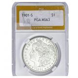 1901-S Morgan Silver Dollar PGA MS63