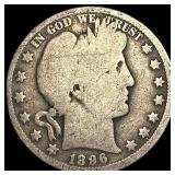 1896-O Silver Barber Half Dollar NICELY CIRCULATED