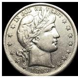 1893 Silver Half Dollar (Barber) CLOSELY UNCIRCULA