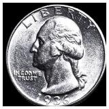 1936 Washington Silver Quarter CHOICE BU