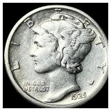 1925-S Silver Mercury Dime NEARLY  UNCIRCULATED