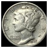 1925-D Silver Mercury Dime NEARLY  UNCIRCULATED