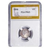 1898 Barber Dime PGA PR65