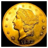 1882-CC $20 Gold Double Eagle CHOICE BU PL
