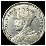 1936 New Zealand Silver 6 Pence - George V NEARLY