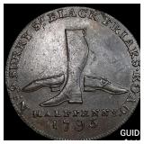 1795 United Kingdom Copper Halfpenny-Guests Patent