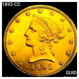 1892-CC $10 Gold Eagle CHOICE BU