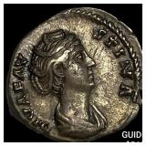 Roman Empire Faustina I, Posthumus Silver Denariu