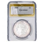 1898 Morgan Silver Dollar PGA MS64