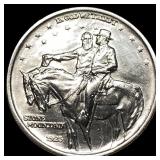 1925 Silver Stone Mountain Half Dollar CLOSELY UNC