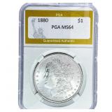 1880 Morgan Silver Dollar PGA MS64