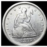 1875-S Silver Twenty Cents ABOUT UNCIRCULATED