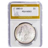 1883-O Morgan Silver Dollar PGA MS63